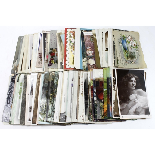 307 - General original mixture in small box, better noted. (approx 116 cards)