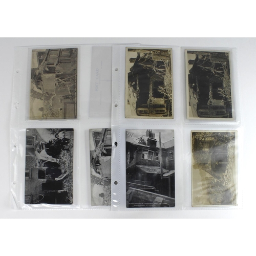 327 - Lowestoft Bombardment WW1 postcards, good selection inc RP's. (13)