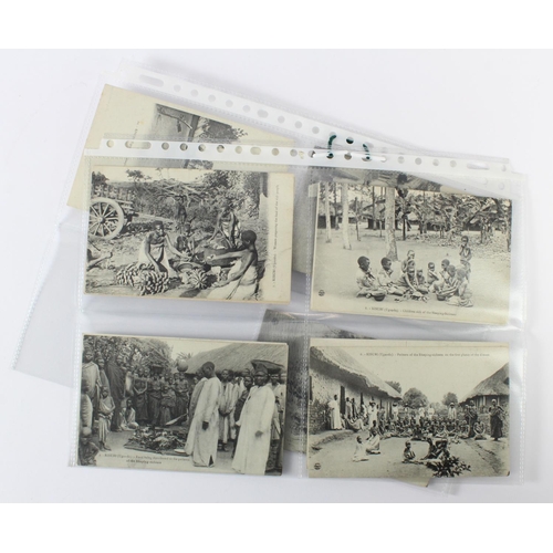 329 - Medical. Uganda 1900-20 sleeping sickness epidemic, series of postcards of Kisubi mission hospital, ... 