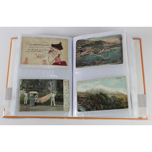 350 - Original collection in orange album, Foreign, English, subjects, etc. (approx 164 cards)