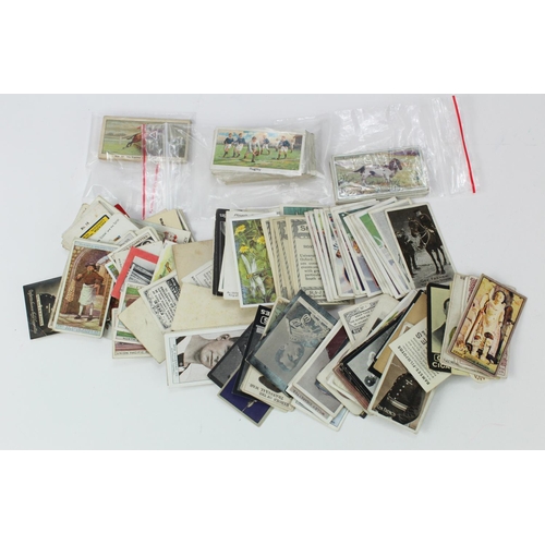 498 - Small white cardboard box of loose Cigarette Card odds, many more unusual noted. (qty)