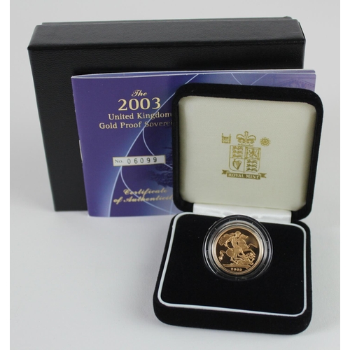 570 - Sovereign 2003 Proof FDC cased as issued