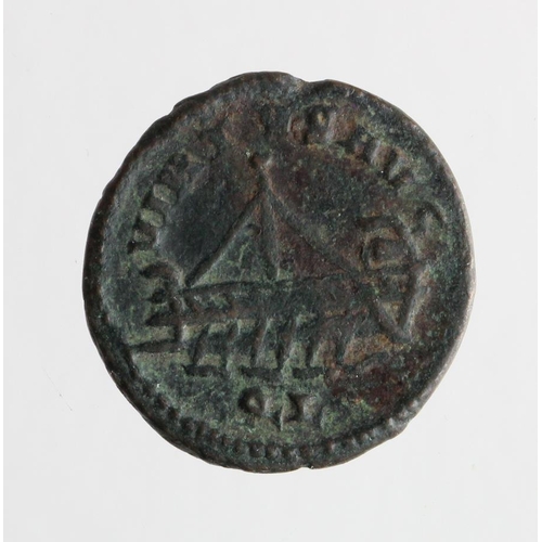 960 - Roman Imperial, Britannic Empire: Allectus AE quinarius, ship type, QL (London mint), Fine.