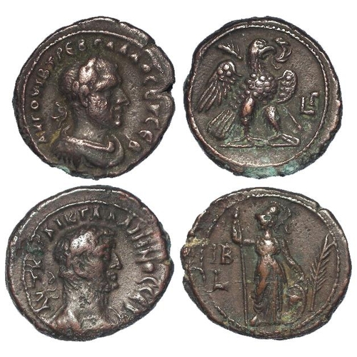 972 - Roman Provincial (2) Alexandria, Egypt BI tetradrachms: Trebonianus Gallus, rev: Eagle std. r., year... 