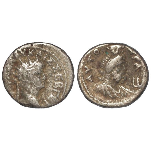 978 - Roman Provincial: Nero, Alexandria, Egypt BI tetradrachm. Rev: Bust of Serapis r. wearing modius, Ye... 