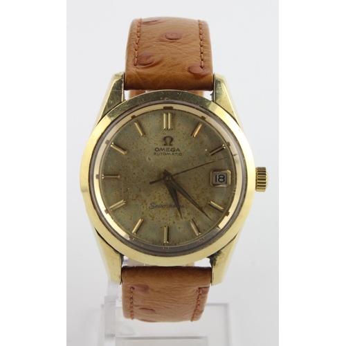 662 - Gents stainless gold plated on Stainless Steel cased Omega Seamaster automatic wristwatch circa 1965... 