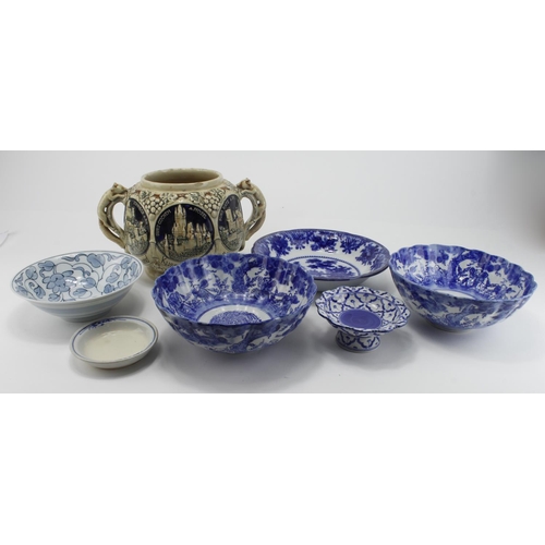 941 - Ceramics. A collection of various ceramic items, including Oriental vases, etc.