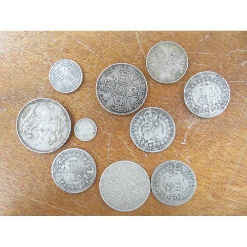 1193 - GB Silver (10) Victorian Jubilee head, Threepence to Crown various, mixed grade.