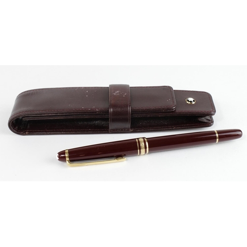 206 - Montblanc Meisterstuck burgundy fountain pen (GI1226607)