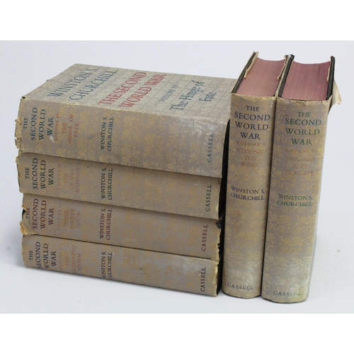 242 - Churchill (Winston S.). The Second World War, 6 volumes, 1st edition, 1948-51, all original cloth in... 