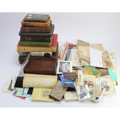 247 - Ephemera. A collection of various ephemera, including a Carte de Visite album, stereo cards, documen... 