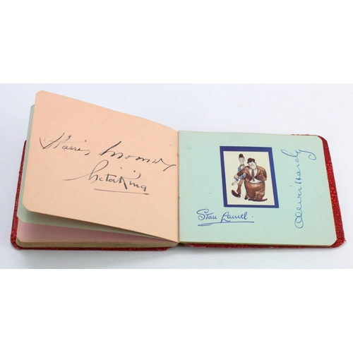 258 - Laurel & Hardy. An autograph album, containing numerous signatures, circa early to mid 20th Century,... 