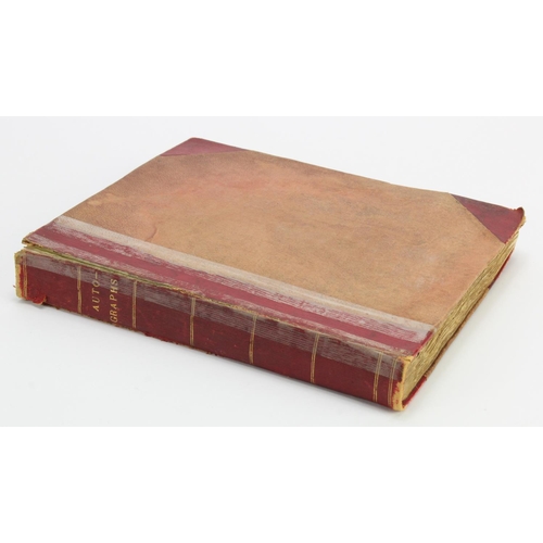 288 - Victorian Album containing over 500 clipped signatures of politicians, authors, etcs., including Ric... 