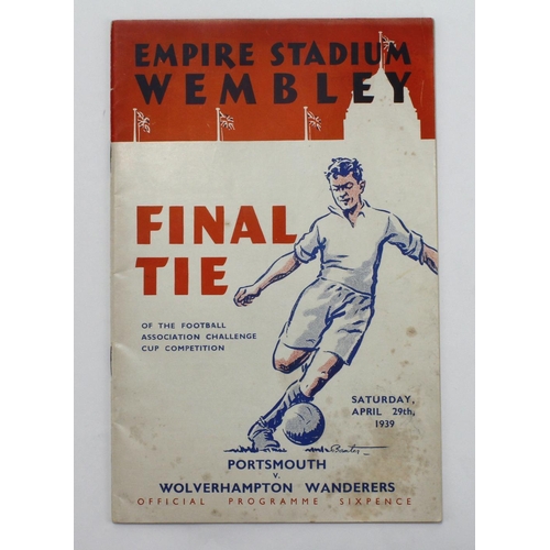 342 - FA Cup Final programme 29th April 1939 Portsmouth v Wolverhampton Wanderers