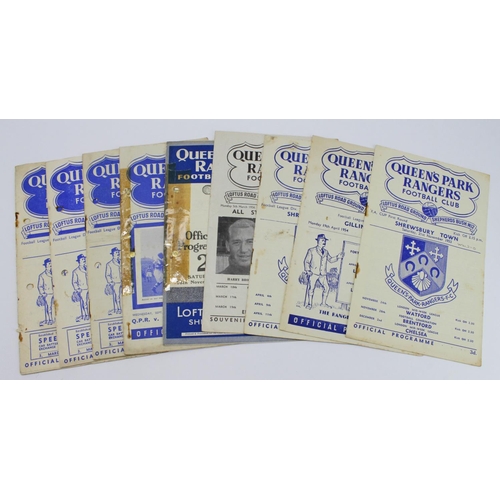 372 - Queens Park Rangers home programmes inc v Reading 18 Nov 1933 Div 3 (poor condition)