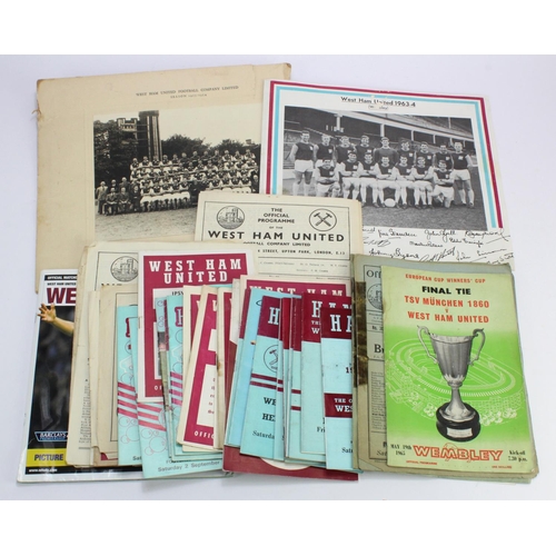 381 - West Ham United programmes - mixed range inc v Brighton & Hove Albion 22/2/1933 FA Cup 5th Rnd Repla... 