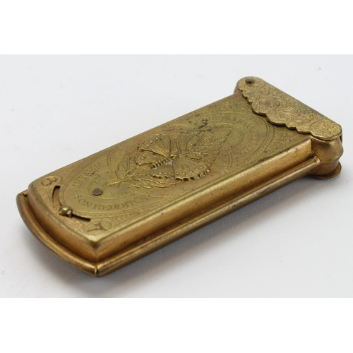 447 - Needle case. The Quadruple Golden Casket needle case by W. Avery & Son (Redditch), length 70mm appro... 