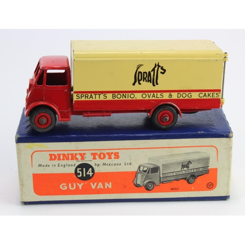 70 - Dinky Toys, no. 514 'Guy Van' (Spratts), with box lid only (lacking lower portion of box)