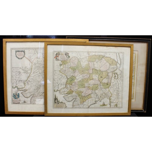 263 - Maps. Three 17th Century engraved maps, comprising Magni Mogolis Imperium, by Johannes Blaeu (?); Ma... 