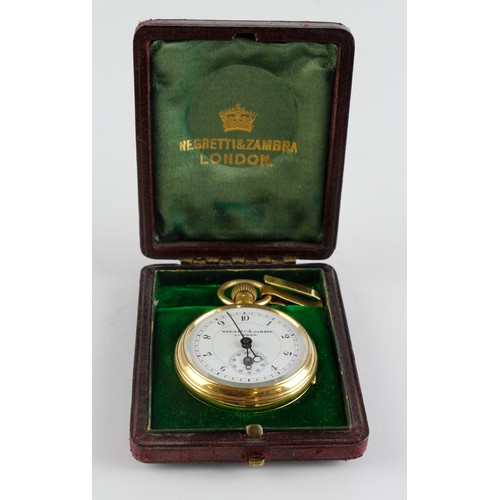 310 - Negretti & Zambra Pedometer in an 18ct case (hallmarked London 1901). In its original box. Pedometer... 