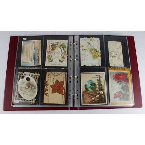 506 - Victorian Greeting Cards, selection housed in modern binder. (approx 125)