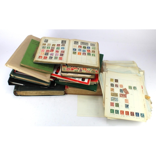 1000 - Large plastic crate of World stamps in several albums plus a thick wad of album pages. A few young c... 