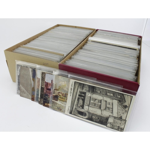 1124 - London, comprehensive original collection in 2 shoeboxes, better than average selection, chromos, co... 