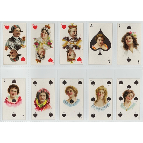 1191 - British American Tobacco - Beauties, Playing Cards superimposed, part set 52/53 (missing the Joker),... 