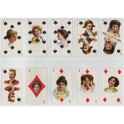 1191 - British American Tobacco - Beauties, Playing Cards superimposed, part set 52/53 (missing the Joker),... 