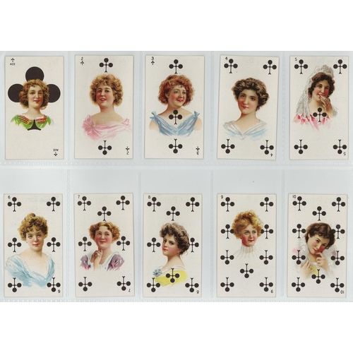 1191 - British American Tobacco - Beauties, Playing Cards superimposed, part set 52/53 (missing the Joker),... 