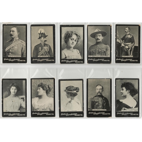 1195 - Churchman - Boer War Celebrities & Actresses, complete set in pages, G or better cat value £1000