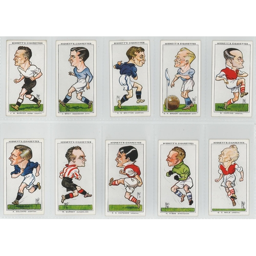 1213 - Hignett - Football Caricatures, complete set in pages, VG, cat value £250