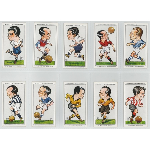 1213 - Hignett - Football Caricatures, complete set in pages, VG, cat value £250