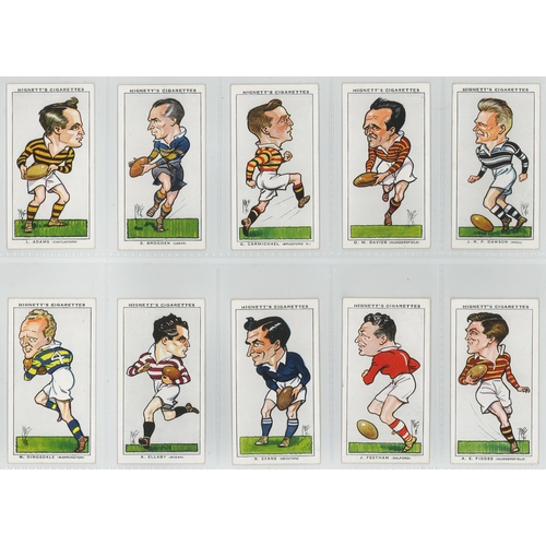 1213 - Hignett - Football Caricatures, complete set in pages, VG, cat value £250