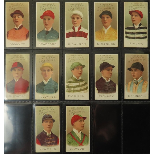 1215 - Kinnear - Jockeys, set 1, complete set in a large page, mixed condition G - VG cat value £960