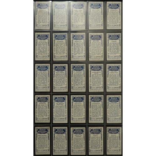 1243 - Smith - Fowls, Pigeons & Dogs, complete set in large pages, VG cat value £700