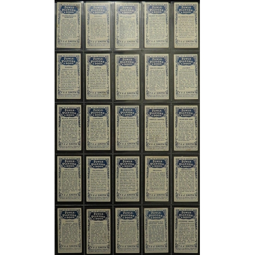 1243 - Smith - Fowls, Pigeons & Dogs, complete set in large pages, VG cat value £700