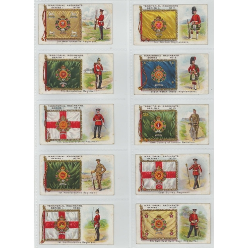 1257 - Taddy - Territorial Regiments, complete set in pages, VG, cat value £675