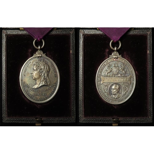 1373 - South Eastern Railway unmarked silver 1836-1886 S.E.R. Jubilee medal presented to Stephen Jones. Wei... 