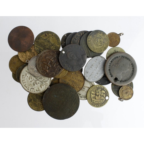 1390 - Tokens & Medallions (33) medieval to 20thC assortment.