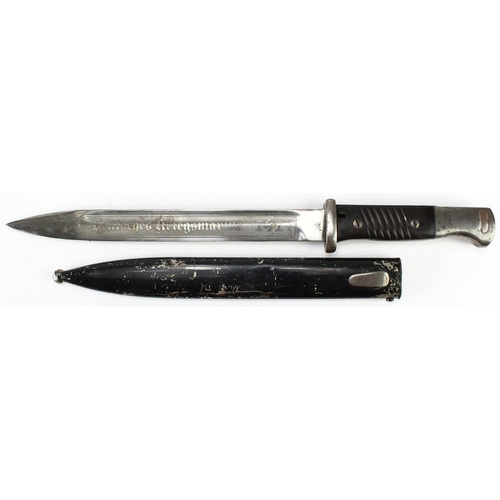 1419 - Acid Etched Memorial Bayonet, dedicated to the submarine U-325. The wreck of the U-325 was found in ... 