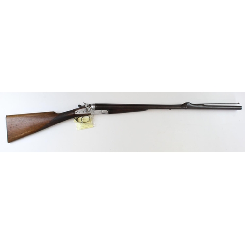 1454 - Double barrelled Beretta Gardone 12 Bore hammer shotgun, right hand barrel has burst due to a blocka... 