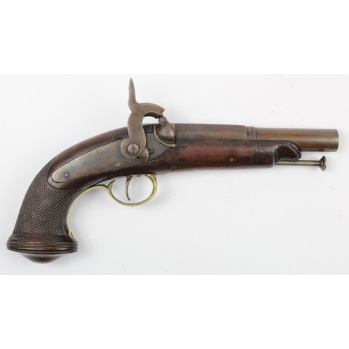 1476 - French matched pair of percussion officers mid 19th century pistols.