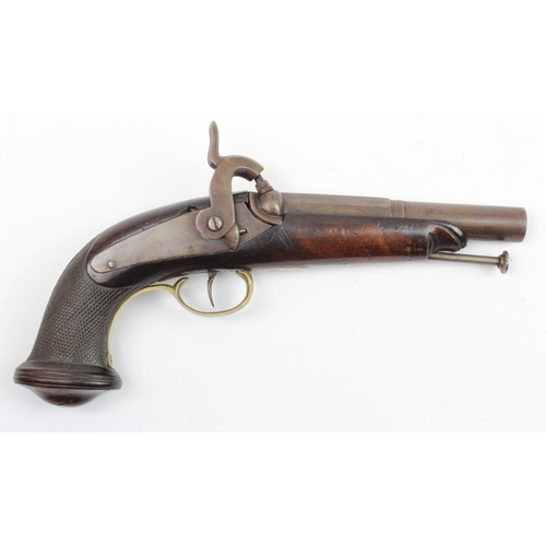 1476 - French matched pair of percussion officers mid 19th century pistols.