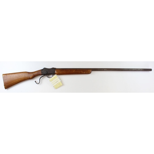 1533 - Rare & unusual clay firing shotgun, built on a MkIV Martini Henry action, copper plate riveted to ac... 