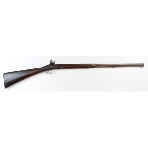 1545 - Single barrelled flintlock shotgun, barrel 30