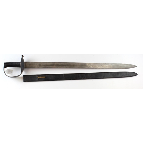 1575 - Victorian Naval 1804 pattern Cutlass made by Mole with various inspectors stamps in its leather scab... 