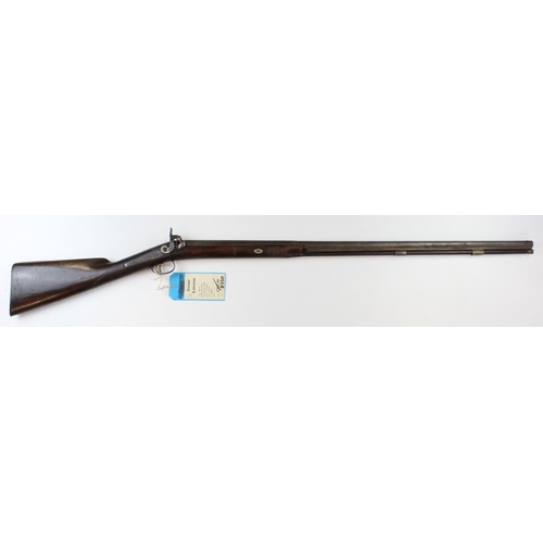 1576 - Victorian single barrel percussion shot gun with back action lock signed Weston.