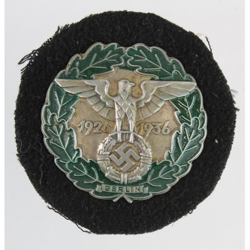 1588 - German 1926-1936 SA Berlin Anniversary badge.