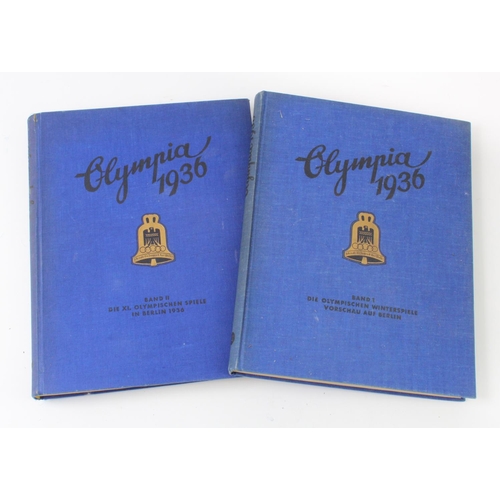 1590 - German 1936 Olympic Games Commemorative books Vol 1 & Vol 2 all complete.